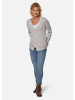 GOLDNER Rippstruktur-Cardigan mit Glanzeffekt in taupe