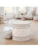 FineBuy Hocker und Sitzsäcke in Beige / Stoff / 40x40x45