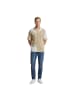 ONLY & SONS Beige Viskose Kurzarmhemd