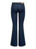 ONLY Schlaghosen-Jeans in Dark Blue Denim