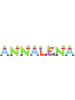 Playshoes Deko-Buchstaben "ANNALENA" in bunt