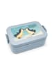 Mr. & Mrs. Panda Bentobox Pinguin Liebe Design mit Spruch in Blau Pastell