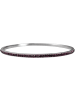 Adeliás Damen Armband – Armreif aus Edelstahl mit Zirkonia Ø 6,5 cm cm in silber
