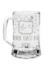 Mr. & Mrs. Panda Glaskrug Toast Party mit Spruch in Transparent