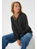 Kaffe Langarm-Bluse KArea Regular fit in Black W. Chalk Dot