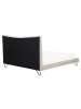 Beliani 2-tlg Doppelbett LANNION in Beige/Schwarz