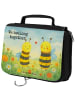 Mr. & Mrs. Panda Kulturtasche Biene Verliebt Design mit Spruch in Weiß