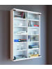 VCM  Holz CD DVD Wandregal Schrank Zuntisa Glastür in Weiß