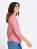 Sieh an! 3/4-Arm-Bluse in flamingo-ecru-bedruckt