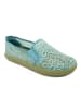 Espargatas by Brasileras Espadrilles "Cool Flowers" in Hellblau
