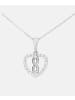 Diamant L'éternel Halskette mit Anhänger aus 375 Weißgold mit Zirkonia Herz-Design
