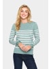 SAINT TROPEZ Strickpullover MilaSZ Gerade Passform in Blue Surf Melange