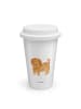 Mr. & Mrs. Panda Thermo Kaffeebecher Hund Flauschig ohne Spruch in Weiß