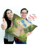 Mr. & Mrs. Panda Kissen Hase Blume Design ohne Spruch in Weiß