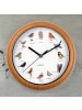 MAXXMEE Wanduhr mit Vogelstimmen fluoreszierend 25cm 1,5V braun/weiß Braun