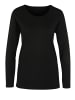 Sieh an! Langarmshirt in schwarz