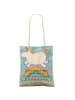 Mr. & Mrs. Panda Shopper Einhorn Regenbogen Design mit Spruch in Weiß