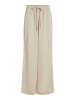 Vila Stoff Hose mit Verstellbarem Bund Palazzo Style in Beige
