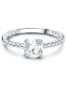 Trilani Ring Sterling Silber Zirkonia in silber