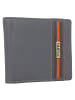 mano Don Leonardo Geldbörse RFID Leder 11 cm grau