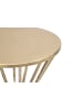 Mauro Ferretti Runder Tisch aus goldfarbenem Metall, Ø 38 x 80 cm