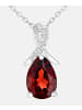 Diamant L'éternel Halskette mit Anhänger aus 375 Weißgold mit Diamant mit Granat