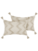 Beliani 2er-Set Dekokissen CERINTHE in Beige