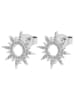 Adeliás Damen Ohrstecker Sonne aus 925 Silber mit Zirkonia in silber