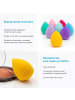 Intirilife 5er Set Make Up Schwamm Kosmetik Schmink Schwämmchen Sponge in Gelb