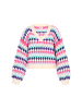 myMo Women Sweater in turquoise multicolor