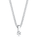 Elli DIAMONDS  Halskette 925 Sterling Silber Kreis in Weiß