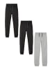 name it Basic Jogginghose 3-er Stück Set Sweatpants NKMSWEAT in Schwarz-Dunkelgrau
