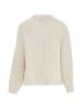 ebeeza Damen Strickjacke in Wollweiss