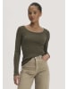 Hessnatur Softrib Longsleeve in vintage oliv