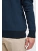 FQ1924 Strickpullover FQKyle halfzip jaquard knit 21900571 in blau