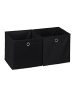 relaxdays 12x Aufbewahrungsbox in Schwarz - (B)30 x (H)30 x (T)30 cm