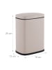 relaxdays Kosmetikeimer in Beige - 3 Liter