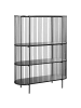 Beliani Bücherregal BIRSON in Schwarz - (W) 120 x (H) 151 x (L) 44 cm