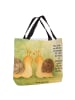 Mr. & Mrs. Panda Tote Bag Schnecken Liebe Design mit Spruch in Weiß