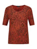 GOLDNER Kurzgröße:  Shirt Shirt in orange / schwarz / gemustert