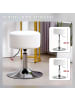 HOMCOM Barhocker-Ø38 x 52-66H cm-Weiß