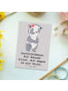 Mr. & Mrs. Panda Postkarte Sekretärin Geheimnisträgerin mit Spruch in Grau Pastell