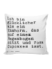 Mr. & Mrs. Panda Sofakissen Ich bin glücklicher als... mit Spruch in Weiß