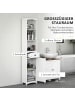 HOMCOM Badezimmerschrank-34L x 24B x 170,5H cm-Weiß