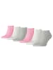 Puma Socken 6er Pack in Weiß/Grau/Rosa