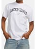 Jack & Jones T-Shirt Caleb Varsity in Weiß / dunkelblau