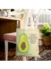 Mr. & Mrs. Panda Shopper Avocado Kern Design mit Spruch in Weiß