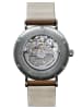 Bauhaus Armbanduhr Automatik 2166 mit Open Heart und Lederarmband in dunkelgrün