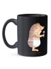 Mr. & Mrs. Panda Kaffeetasse Igel Wein ohne Spruch in Schwarz