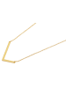Adeliás Damen Halskette mit Anhänger – Buchstabe aus Edelstahl in gold